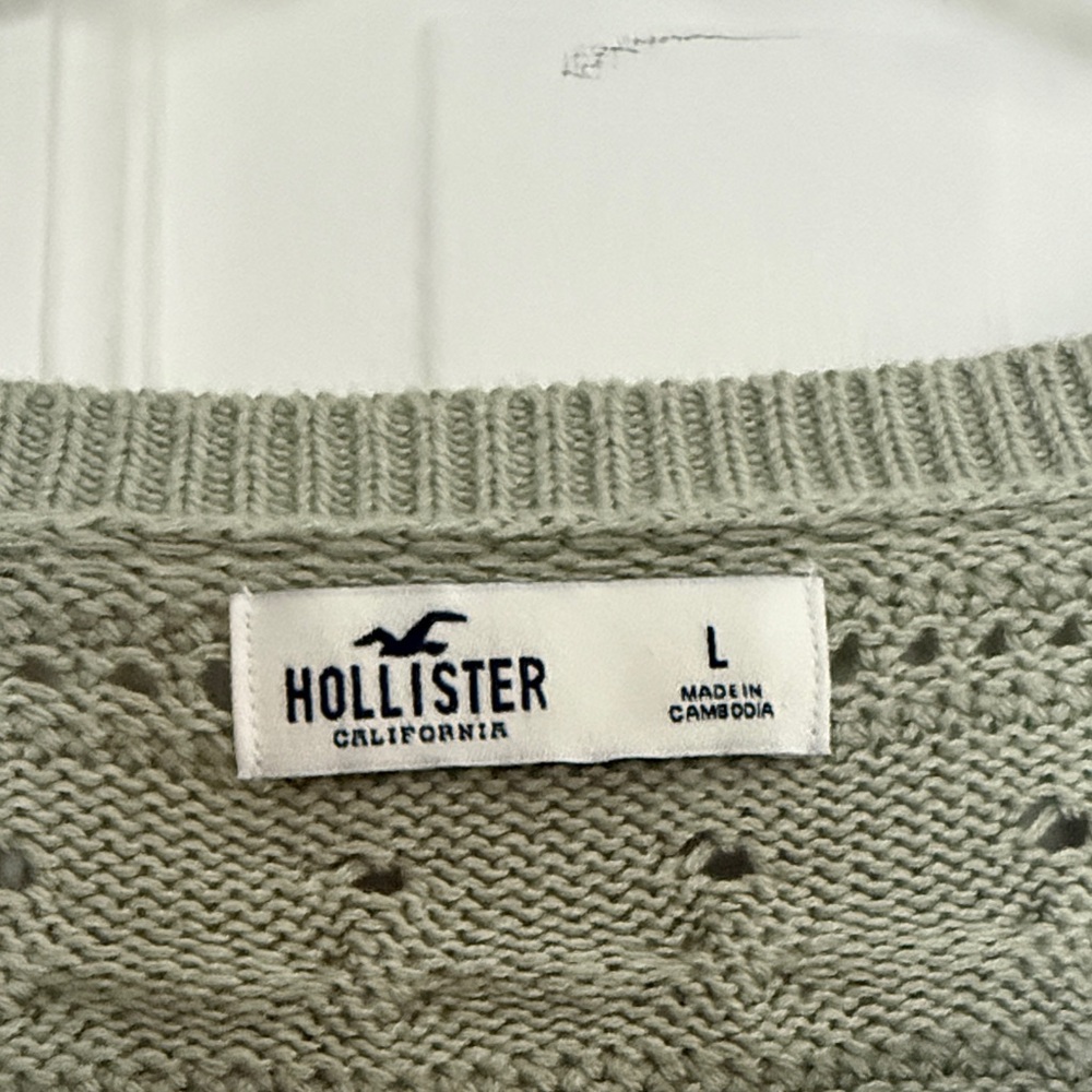 Hollister Sage Green Knit Sweater - Picture 2 of 4